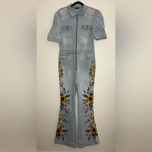 Free People x Driftwood Sunflower Jumpsuit Size XL